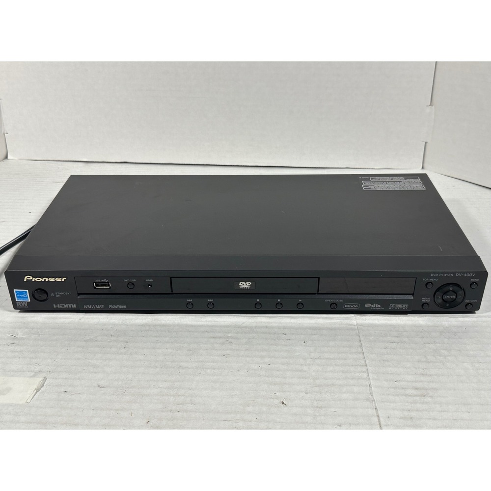 Pioneer DV-400V-K DVD Player HDMI USB DivX WMV MP3 PhotoViewer Black NTSC 2007